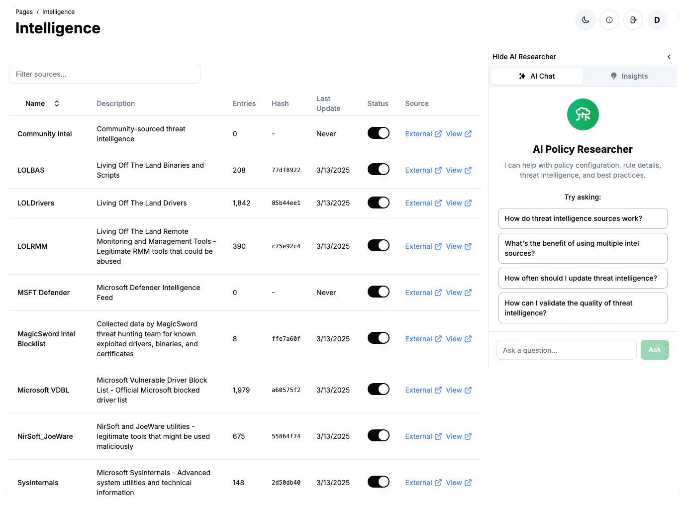 AI-Powered Policy Management Interface
